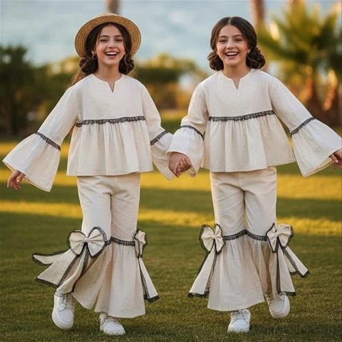 بلوز شلوار لینن کلوش