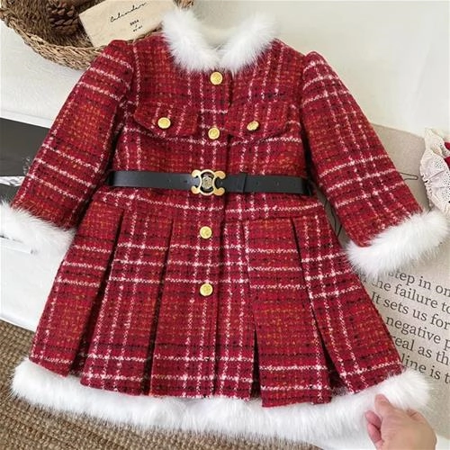 پیراهن پالتویی خزدار