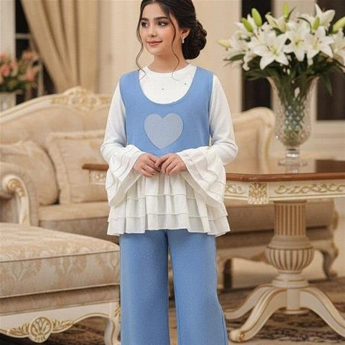 سه تکه فول نگین جین