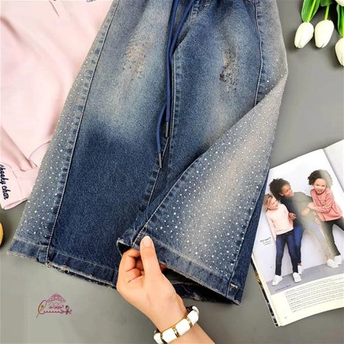 شلوار شافل فول نگین