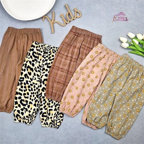 شلوار نخی سندبادی طرح دار