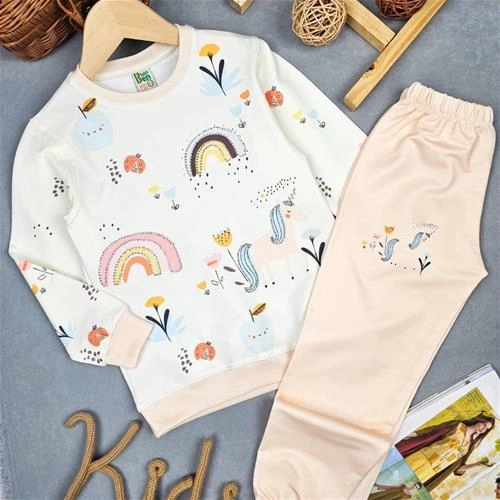 بلوز شلوار تکشاخ رنگین کمان (بن)