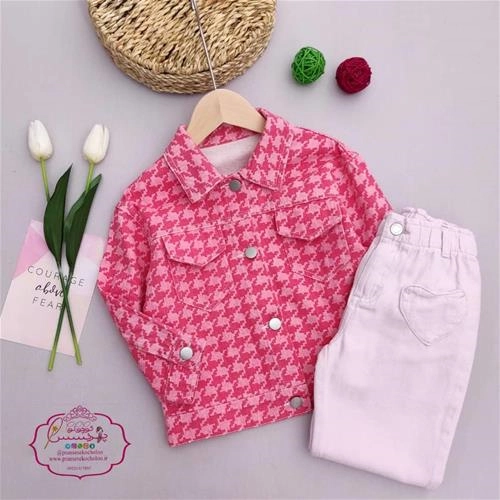 کت جین صورتی پیچازی