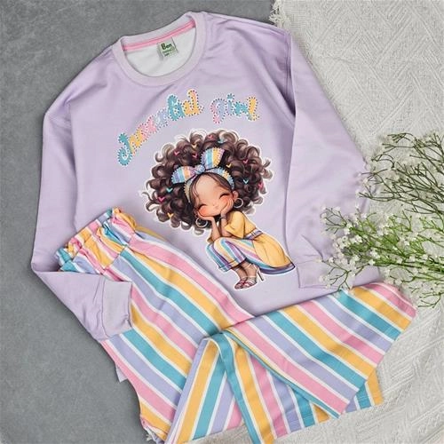 بلوز شلوار دخترکرلی(بن)