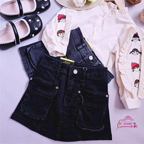 دامن جین کوتاه کارگو