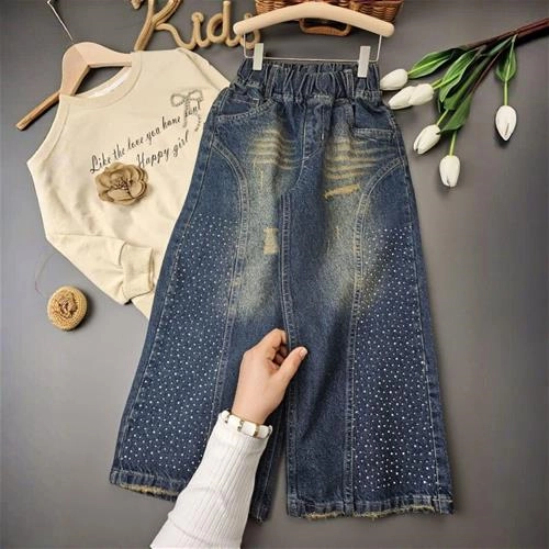 شلوار شافل هلالی فول نگین