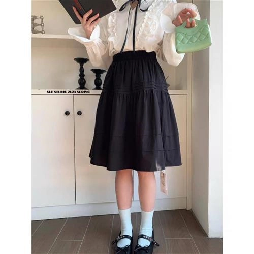 دامن کتان سورمه ای روشن