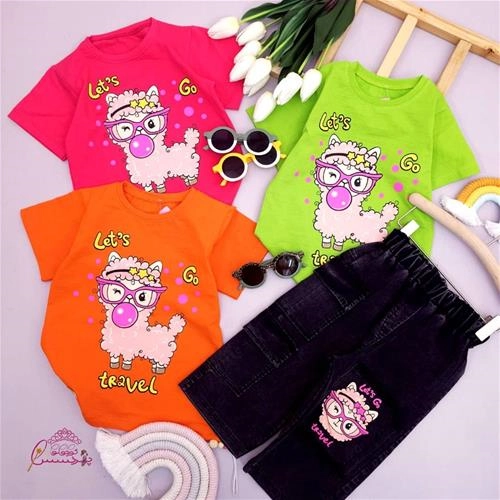 ست تیشرت و‌شلوارک ببعی لاما