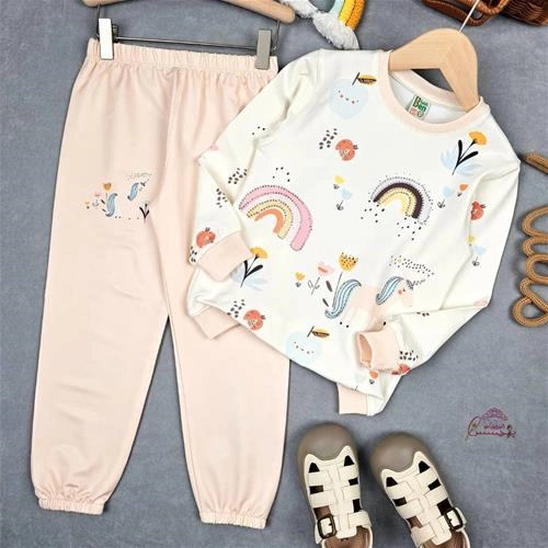 بلوز شلوار تکشاخ رنگین کمان (بن)