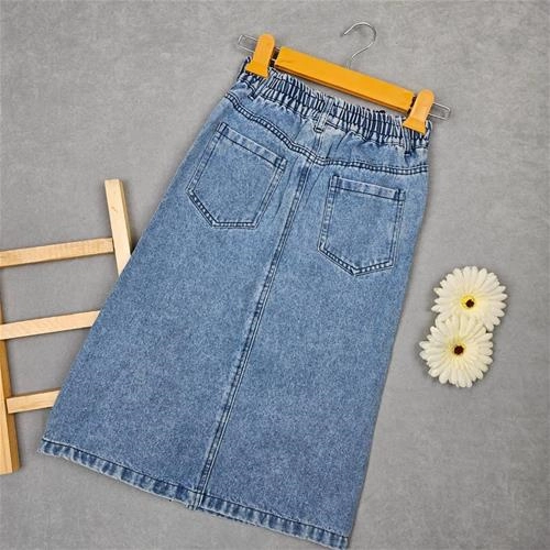 دامن جین بلند فول نگین و سنگ