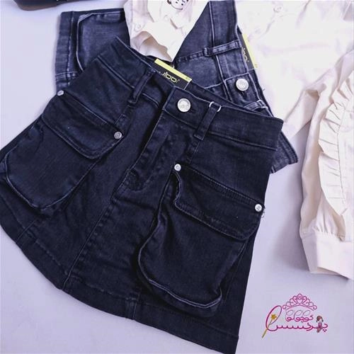 دامن جین کوتاه کارگو