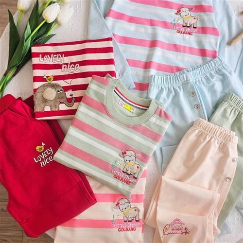 بلوز شلوار راه راه ببعی فیل