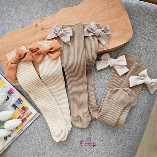 جوراب ساق دار کبریتی پاپیون دار