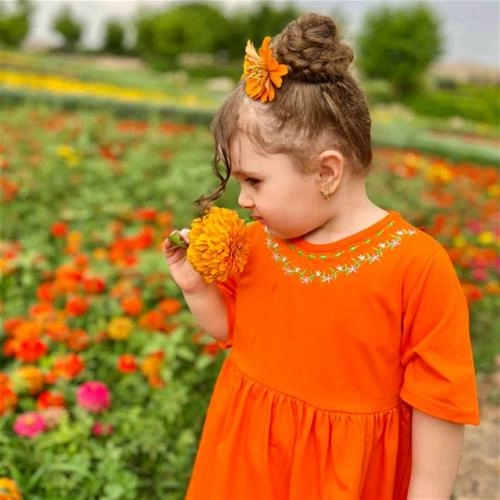 پیراهن دخترانه گل پری