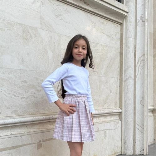 بلوز فول نگین کبریتی سفید